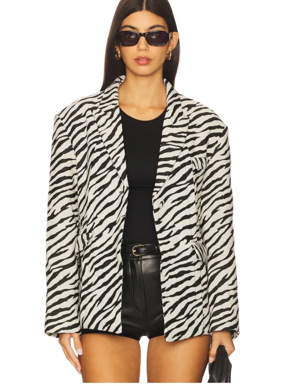NONchalant Clemence Zebra-Print Blazer - NWT - Size XS